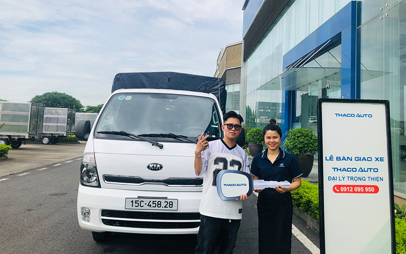 bàn giao xe tải Kia K250 tại Hải Phòng