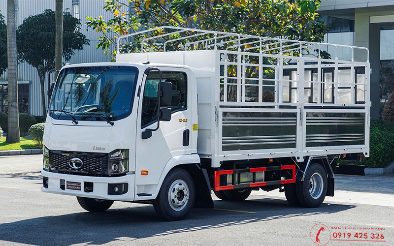 Xe tải Thaco 3,5 tấn thùng mui bạt màu trắng Hải Phòng